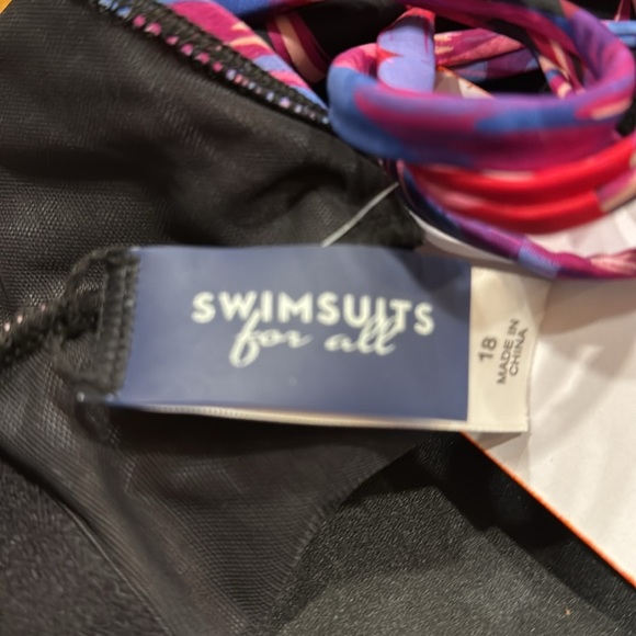 NWT swimsuits for all womens floral tankini top size 18 . - Picture 5 of 7